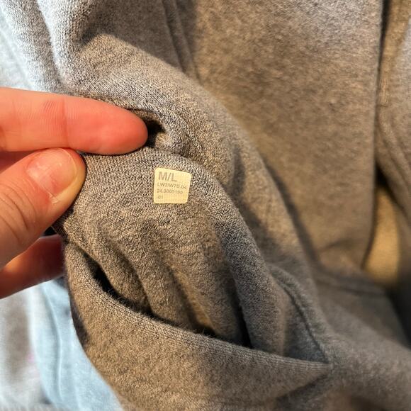 Lululemon Scuba Oversized Varsity Jacket Plush Heathered Medium Large Grey - Picture 7 of 8